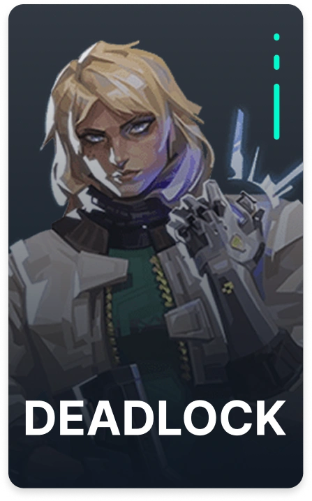 Portret van Valorant-agent Deadlock, een defensieve specialist met geavanceerde technologische uitrusting.